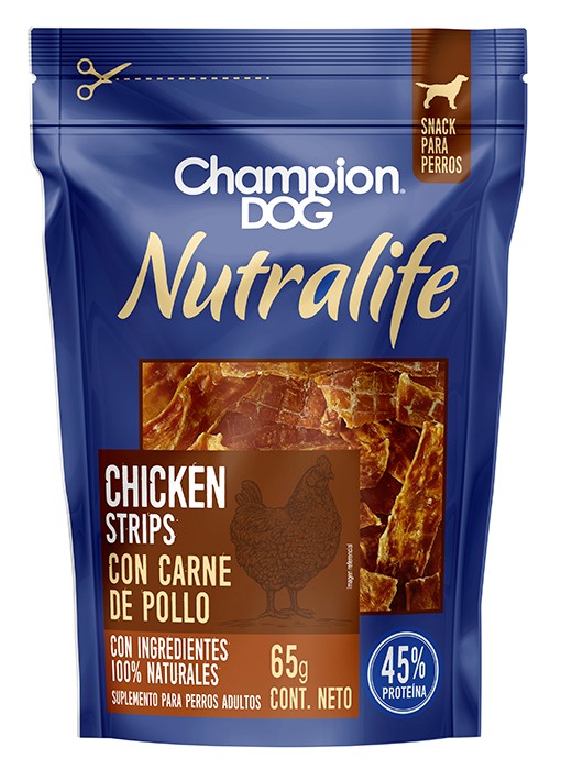 Fullerton SNACK CHAMPION DOG NUTRALIFE CHICKEN STRIPS 65 G Fullerton