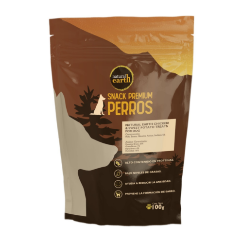 SNACK NATURAL EARTH PERROS CHICKEN & SWEET POTATO 100 G