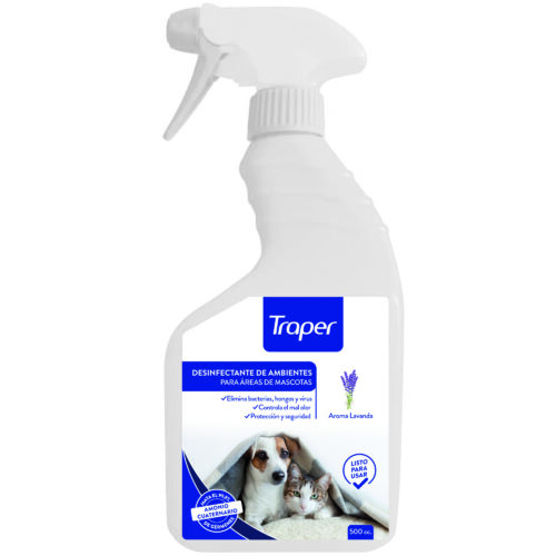 DESINFECTANTE PARA AMBIENTES DE MASCOTAS TRAPPER 500 CC