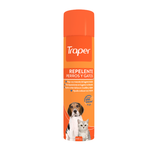 REPELENTE PERROS Y GATOS TRAPER 440 CC SPRAY